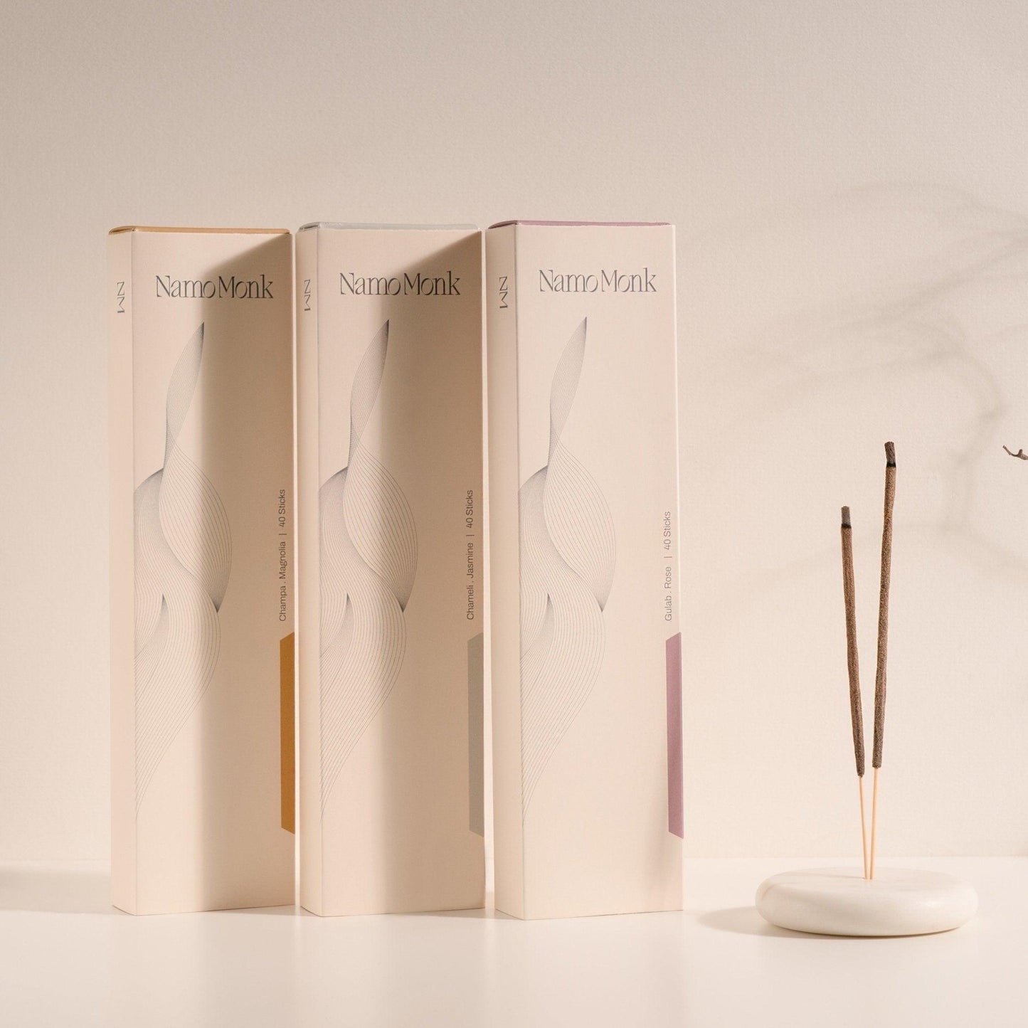 The Fortuitous Harmony - Jasmine . Rose . Magnolia - NamoMonk - Incense Sticks